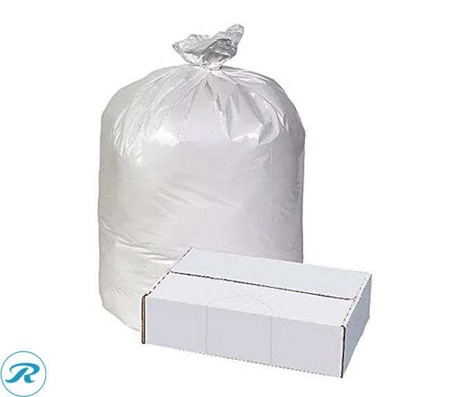 Highmark™ Linear Low Can Liners, 1.5-mil, 60 Gallons, 38" x 58", White, Box Of 100- New; Highmark™ Repro Trash Liners, 1.25 mil, 40 To 45 Gallons, 70% Recycled, Black, Box Of 100 Liners- New; Highmark™ Bio Star Compostable 1-mil Trash Can Liners, 32 Gallons, Green, Pack Of 150- New - Roller Auctions