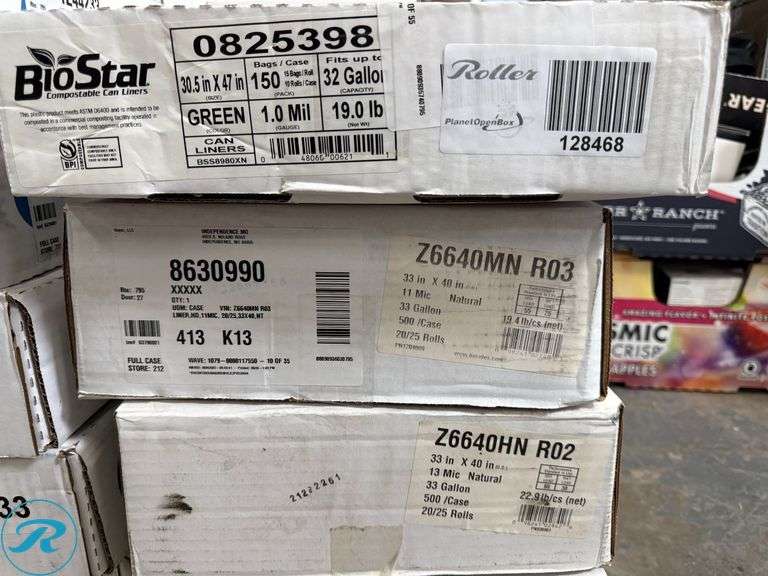 (3) Assorted 30 & 33 Gallon Can Liners 1150 Bags Total - New