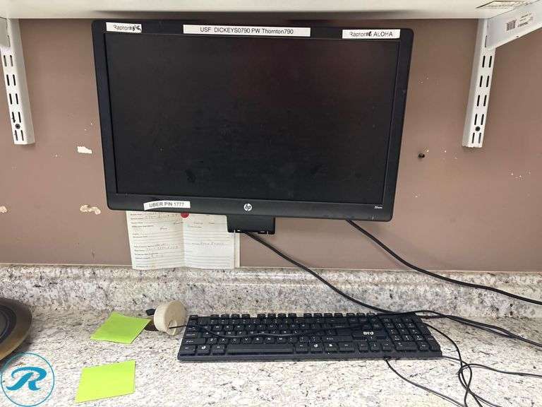 Office Equipment and Supplies Including Chair, Monitor, Keyboard, Storage Units, and Miscellaneous Items - Roller Auctions