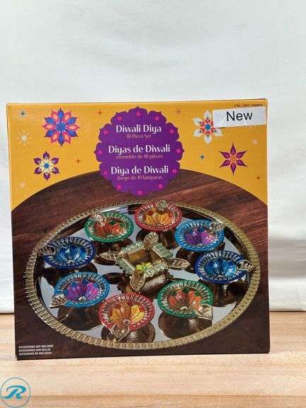Diwali Diya 10 Piece Set - New - Roller Auctions