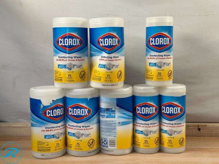 (14) Assorted Cleaning and Bathroom Supplies- New/ Gojo, (2) Clorox, and Glad have damaged packaging - Roller Auctions