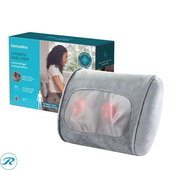 Homedics Contoured Gel Massage Pillow - Like New - Roller Auctions