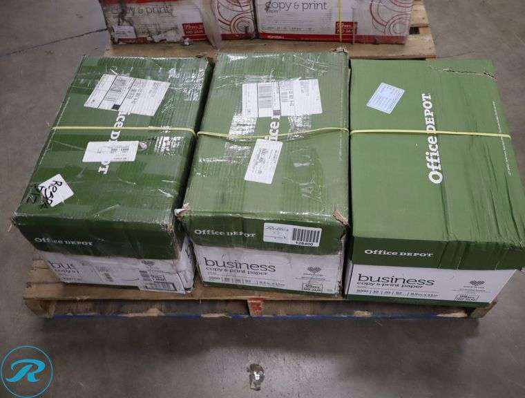 (3) Office Depot Business Copy & Print Paper 5000pc Per Case, 8.5" x 11", 92 Brightness, 20 Pounds - New/Damaged Box/Few Damaged - Roller Auctions