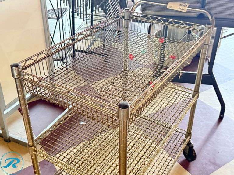 Metal Wire Utility Cart on Casters - Roller Auctions