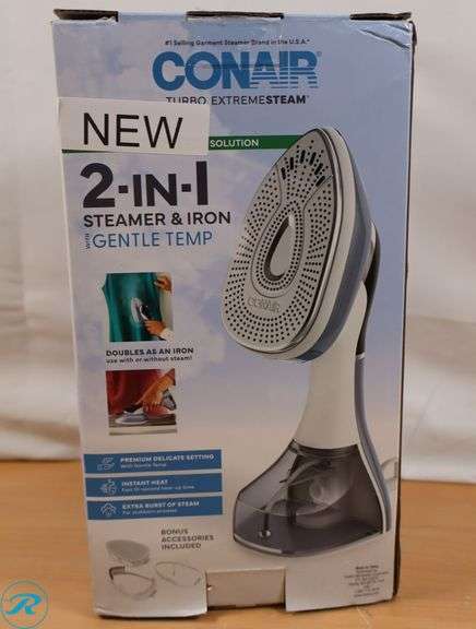 Conair 2-in-1 Steamer & Iron with Gentle Temp - New - Roller Auctions