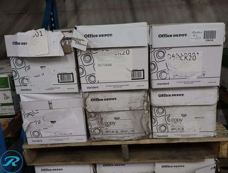 (6) Office Depot Copy Paper 5000pc Per Case, 8.5" x 11", 92 Brightness, 20 Pounds - New/Damaged Box/Few Damaged - Roller Auctions