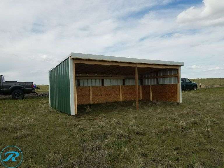 12'x24' Loafing Shed Kit Step By Step Building Plans, 100 % Materials Included:  Lumber for Framing Kit Board Materials Metal Siding and Roofing Hardware(MSRP $7,200)) - Roller Auctions