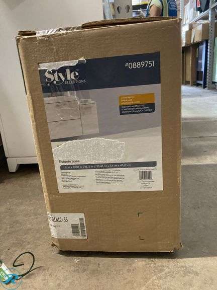 (1) New- Style Selections Acadia 12-in White Floating Bathroom Vanity with White Cultured Marble Top - Roller Auctions