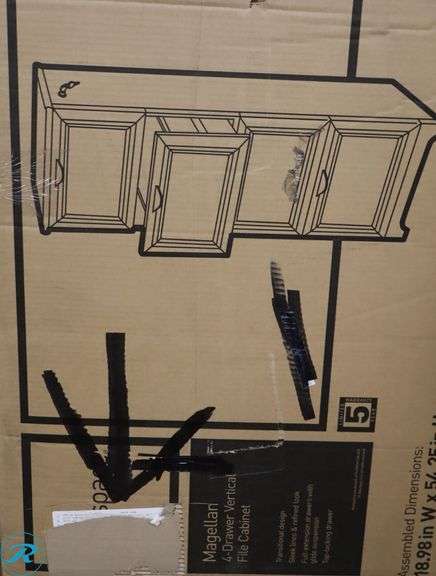 Realspace® Magellan 19”D Vertical 4-Drawer File Cabinet, Espresso - New - Roller Auctions
