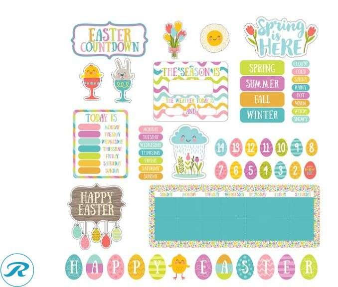 (9) Office Depot® Brand: 344-Piece Bulletin Board Kit, Seasonal Holidays- New - Roller Auctions