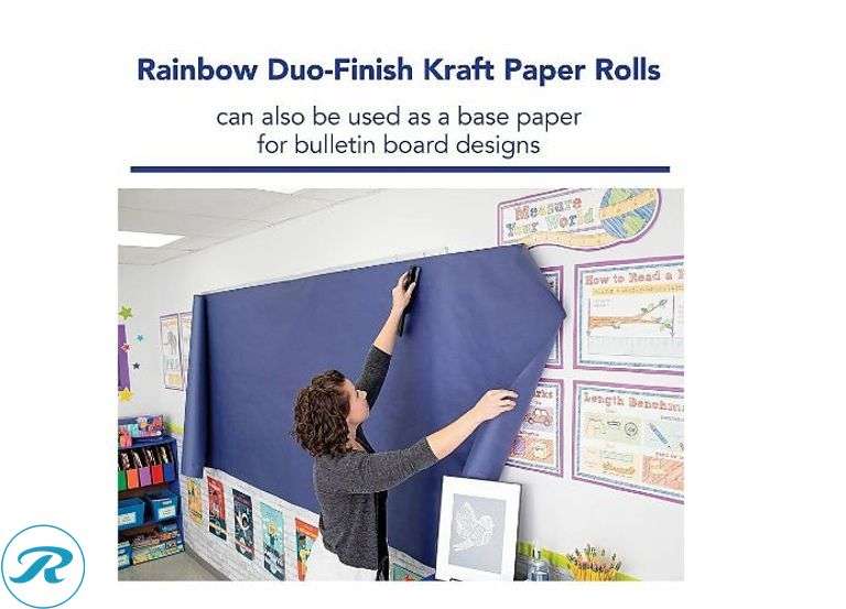 Pacon® Rainbow Duo-Finish Kraft Paper Roll, 36" x 1000', Black- New/ Ripped on bottom - Roller Auctions