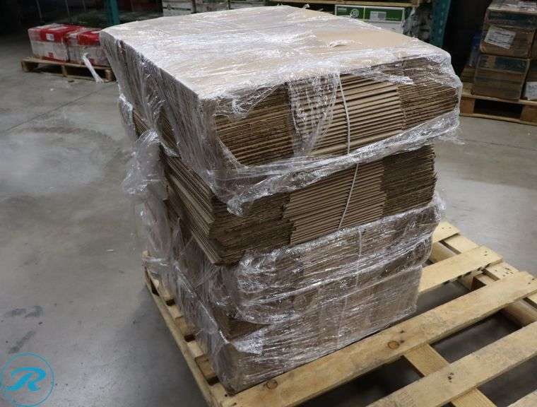 (4) Bundle of Cardboard Boxes 14x14x10 25 Pack (100 in total) - New/Minor Damage - Roller Auctions