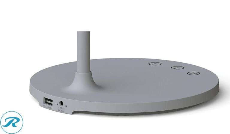 (3) Realspace™:  Kessly LED Desk Lamp With USB Port, 17"H, Gray- New - Roller Auctions