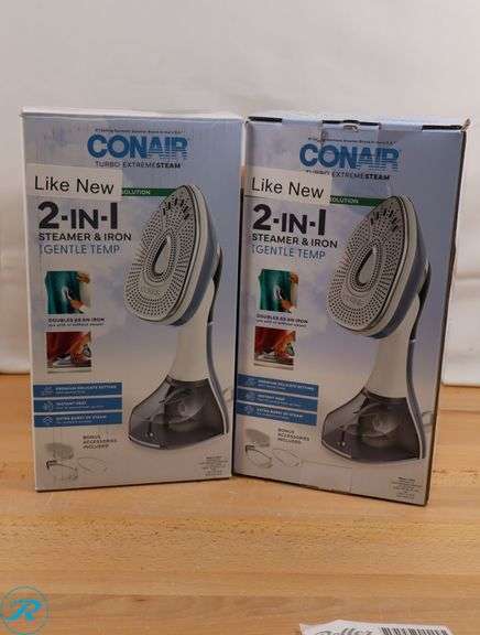 (2) Conair 2-in-1 Steamer & Iron with Gentle Temp - Like New