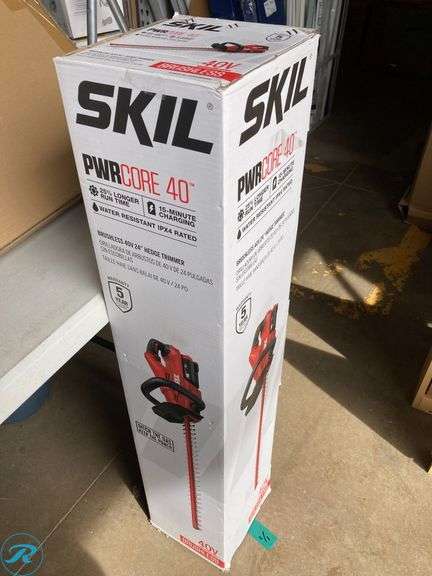 (1) New- SKIL PWR CORE 40 40-volt 24-in Battery Hedge Trimmer 2.5 Ah Battery Included , Charger Included - Roller Auctions