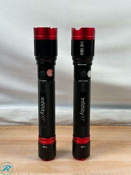 (2) Infinity X1 5000 Lumens Flashlight- Like New/ (1) Missing Accessories - Roller Auctions