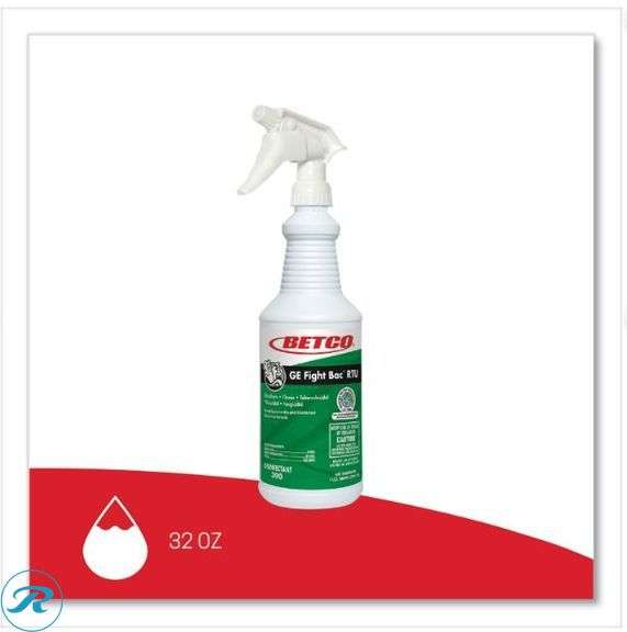 Lysol®: Disinfectant Spray, 19 Oz Bottle, Case Of 4, 8 cans- New; (3) Tide Ultra Oxi Liquid Laundry Detergent, Fresh, 84 Fl Oz- New; (3) Betco GE Fight Bac RTU Disinfectant- New - Roller Auctions