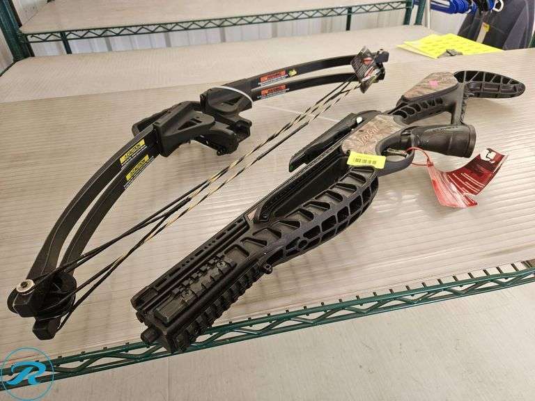 Barnett Jackal Crossbow with Camo Design (Missing Bolt to Attach Bow to Barrel)