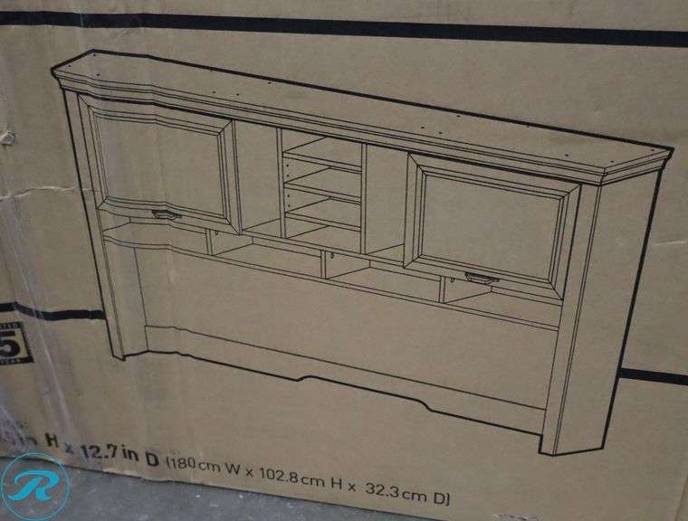 Realspace® Magellan Performance 71"W Hutch For L-Shaped Corner Desk, Espresso - New/Damaged In Transit/Cracked Backboard - Roller Auctions