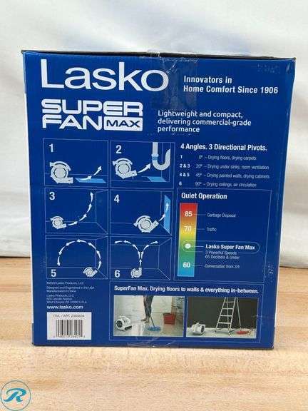 Lasko Super Fan Max Multi-Purpose Compact Air Mover - New - Roller Auctions
