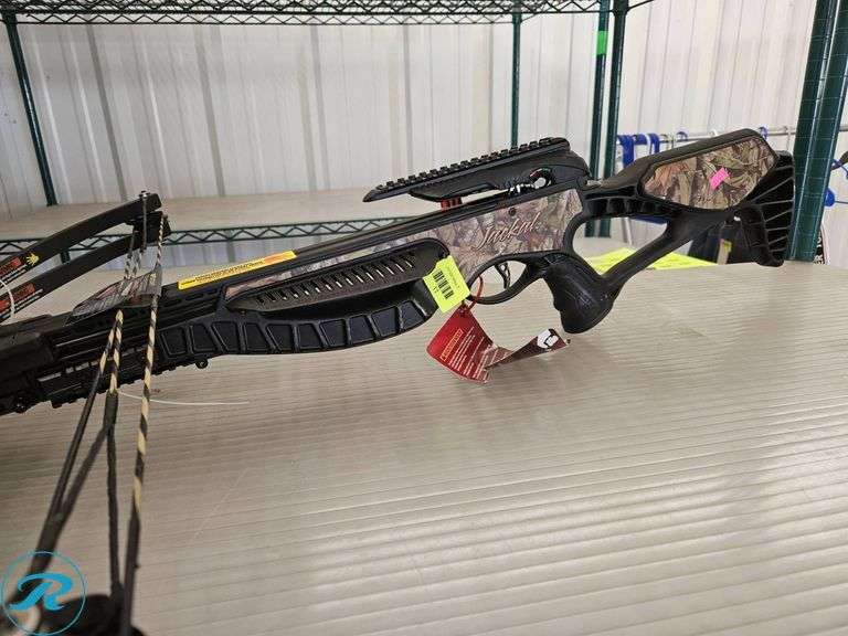 Barnett Jackal Crossbow with Camo Design (Missing Bolt to Attach Bow to Barrel) - Roller Auctions