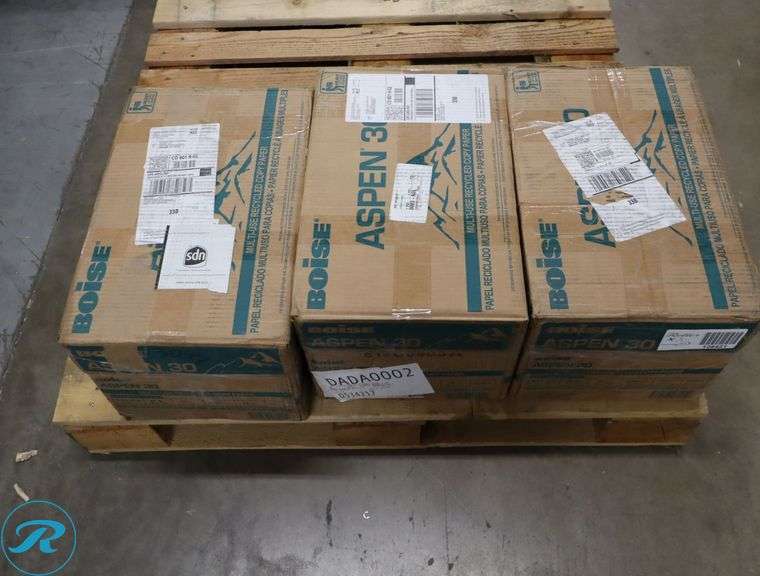 (3) Boise Aspen 30 Recycled Paper - 5000pc Per Case, 8.5" x 11", 92 Brightness, 20 Pounds - New/Damaged Box/Few Damaged - Roller Auctions