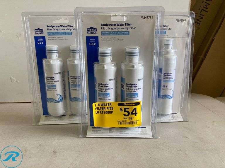 (3) New- Project Source Twist-in Refrigerator Water Filter L-5-2 Fits LG LT1000P 2 -Pack - Roller Auctions