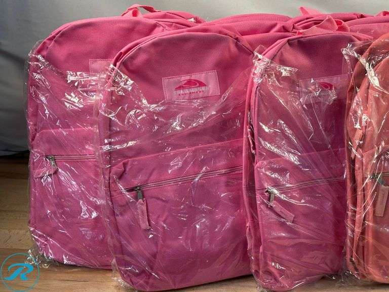 (17) Trail maker: Classic Solid Assorted Color 17 Inch Backpack with Front Zipper, School Supply Kit New - Roller Auctions
