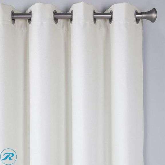 (2) SunBlk: Maxwell Total Blackout Window Curtains, 52” x 84”, 2-piece Set, Ivory- Like New - Roller Auctions