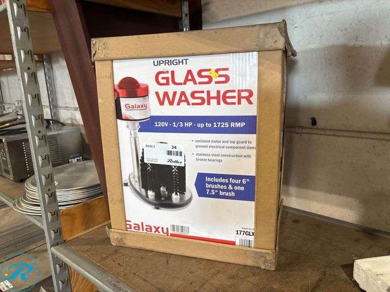 New Galaxy Upright Five Brush Electric Glass Washer, 120V