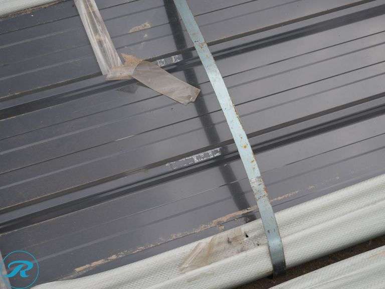 (50) New Sheets SKLP SKL50 Galvalume Steel Siding/Roofing, 12' (Top Panel Damaged) - Roller Auctions