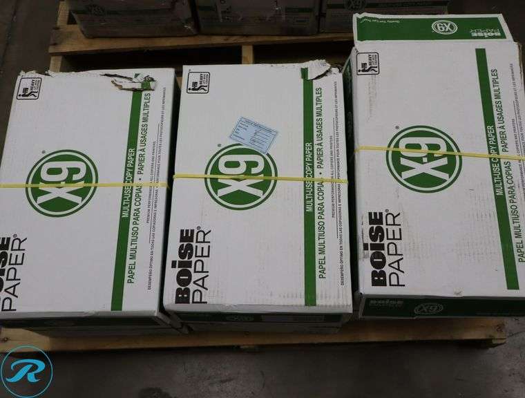(3) Boise Paper X9 - 5000pc Per Case, 8.5" x 11", 92 Brightness, 20 Pounds - New/Damaged Box/Few Damaged - Roller Auctions