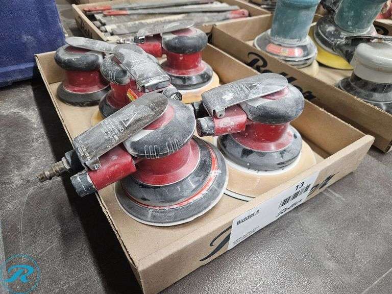 (5) Pneumatic Dual-Action Random Orbital Sanders - Roller Auctions