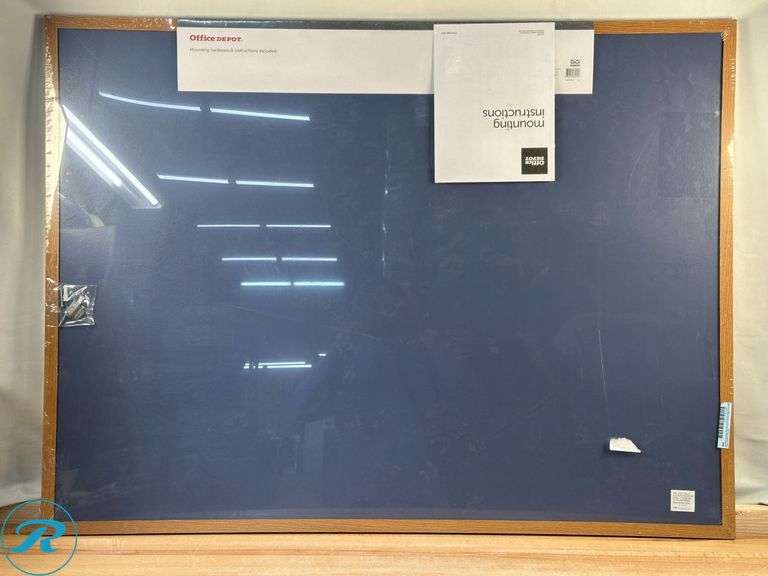 Office Depot® Brand Cork Bulletin Board, 36" x 48"- New/ Small Damage on Bottom Left Corner - Roller Auctions