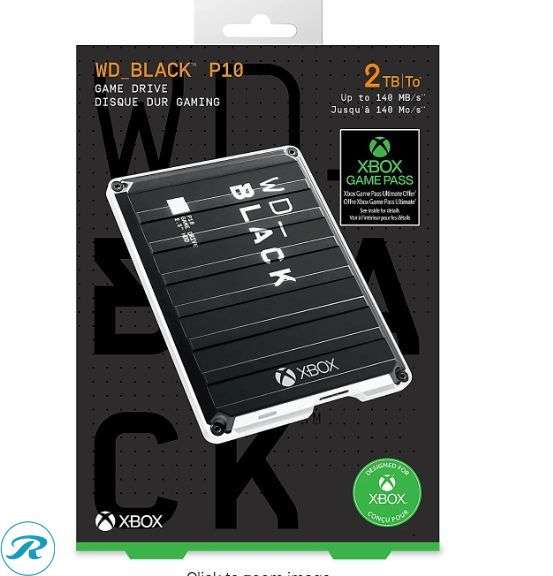 WD_BLACK P10: Game Drive For Xbox One, 2TB, Black- New - Roller Auctions