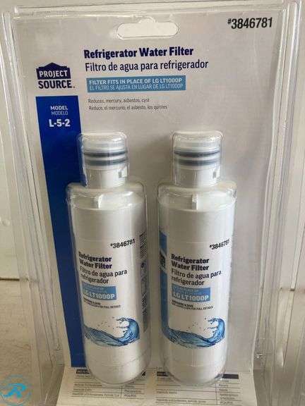 (3) New- Project Source Twist-in Refrigerator Water Filter L-5-2 Fits LG LT1000P 2 -Pack - Roller Auctions