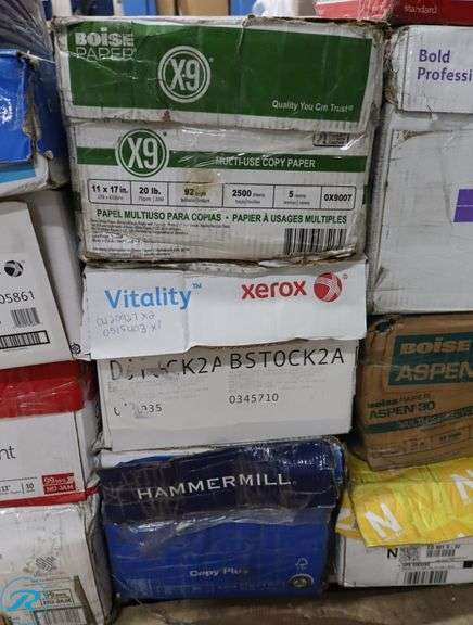 Pallet Of Assorted Paper - New/Damaged Box/Some Missing - Roller Auctions