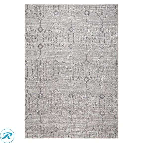 (1) New- allen + roth Devika 5 x 7 (ft) Loomed Gray Rectangular Indoor Pet Friendly Area rug - Roller Auctions