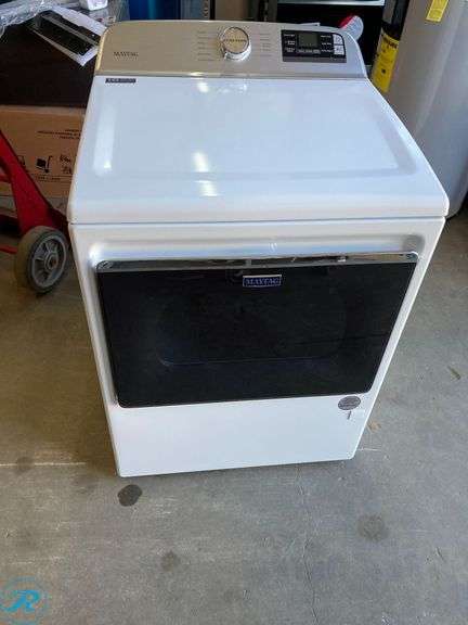 (1) New- Maytag Smart Capable Large Vented Gas Dryer ( White ) - Roller Auctions
