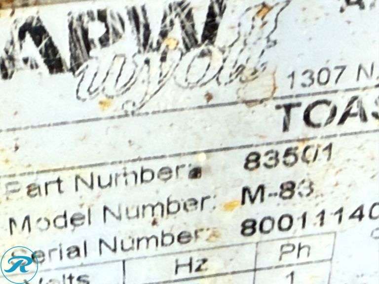 APW Wyott M-83 Electric Toaster (Parts) - Roller Auctions