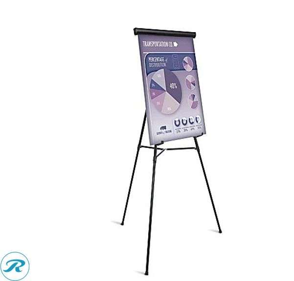 Office Depot® Brand Presentation Easel, 35-1/2"-65"H, Black With Chart Holder- New - Roller Auctions