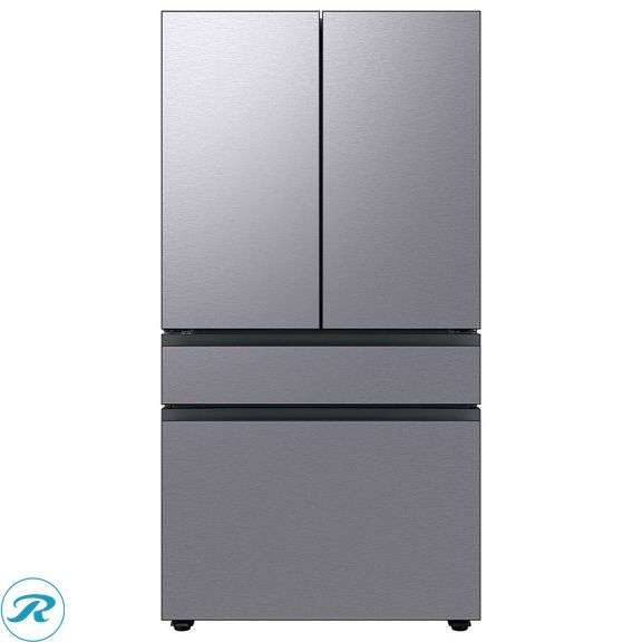 Samsung 29 cu. ft. Bespoke 4-Door French Door Smart Refrigerator with Beverage Center - New - $2,199 Retail, Two Small Dents on Front/Small Scratches On door/Never Used - Roller Auctions