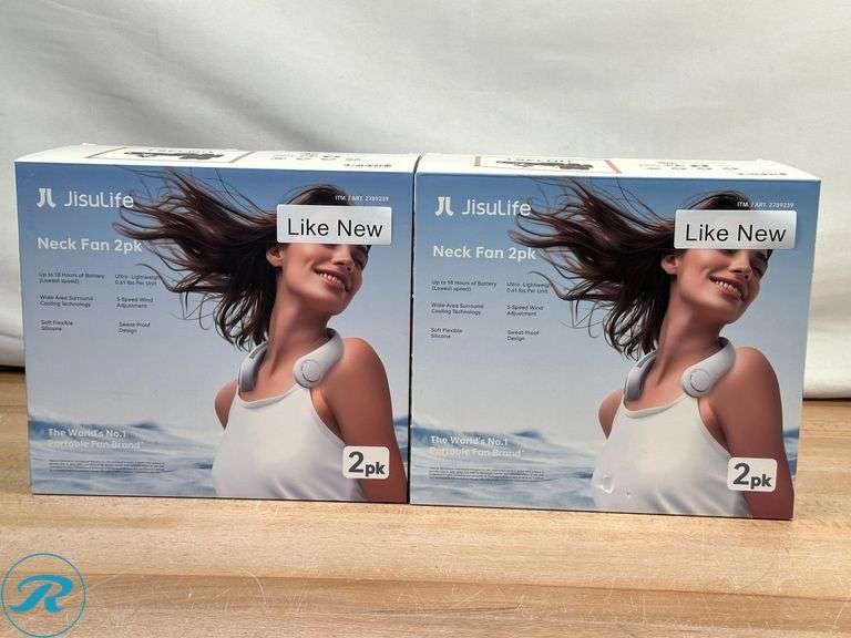 (2) JISULIFE Neck Fan, 2-pack - Like New - Roller Auctions