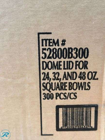 (3) Cold Collection Food Container Lids, Dome, 7 1/2", Clear, Pack Of 300 Lids- New - Roller Auctions