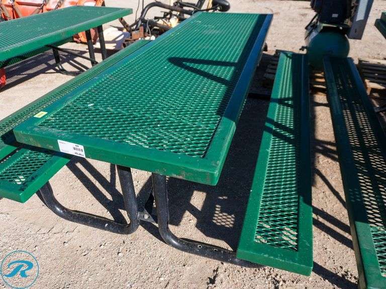 Metal Picnic Table, 96 in x 58 in - Roller Auctions