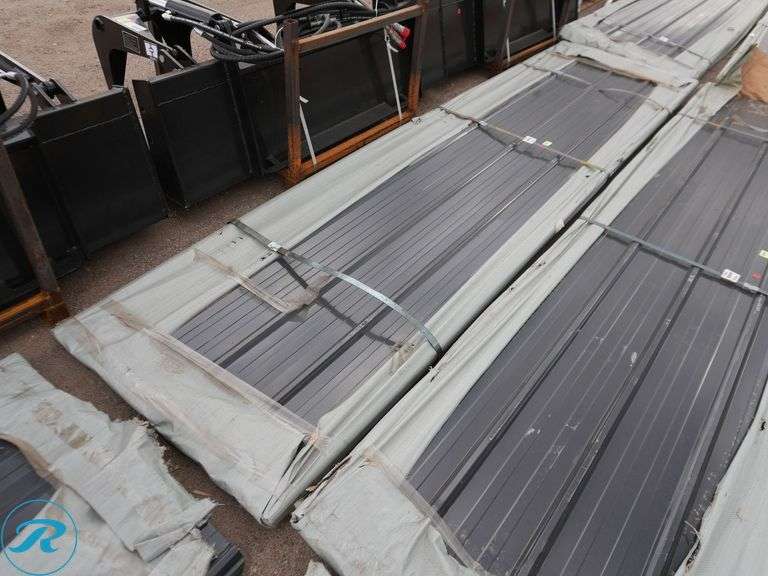 (50) New Sheets SKLP SKL50 Galvalume Steel Siding/Roofing, 12' (Top Panel Damaged)