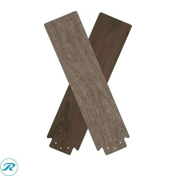 (1) New- Harbor Breeze Bristle 44-in Integrated LED Flush Mount Bronze with Oak Brown Blades Ceiling Fan With Light 5 -Blade ) - Roller Auctions