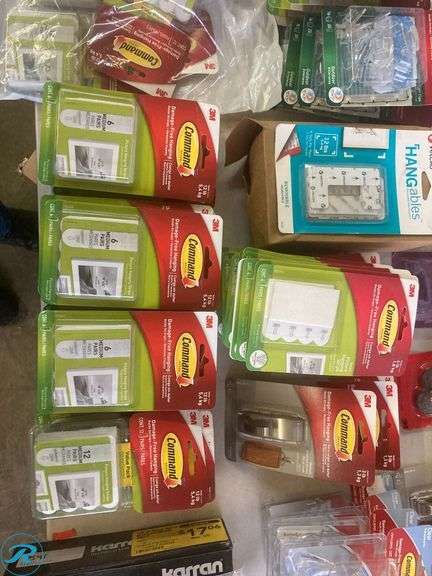 (230) New- Assorted home improvement items (clips, handing strips, drawer track, brick hangers, locking plug etc) - Roller Auctions