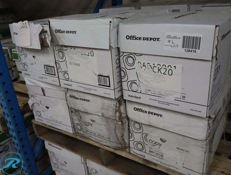 (6) Office Depot Copy Paper 5000pc Per Case, 8.5" x 11", 92 Brightness, 20 Pounds - New/Damaged Box/Few Damaged - Roller Auctions
