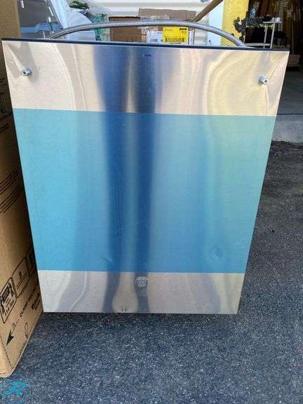 (1) New- GE 24-in Top Control Built-in Dishwasher With Third Rack ( Fingerprint Resistant Stainless Steel ) ENERGY STAR, 50-Decibel Very Quiet Sound Level (some minor dents see photos) - Roller Auctions